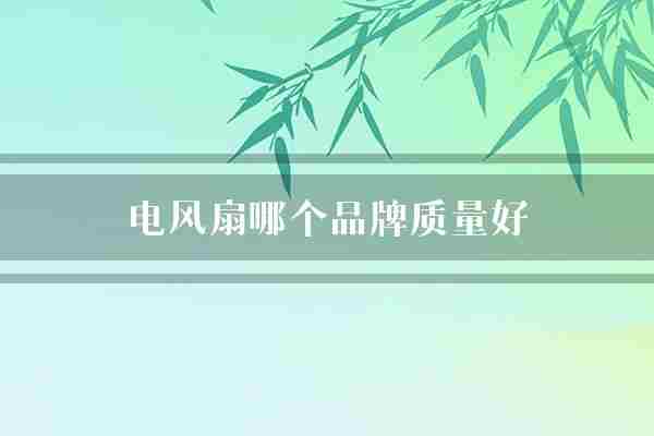 电风扇哪个品牌质量好(电风扇品牌飞利浦)